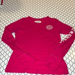 Abercrombie & Fitch Red Long Sleeve Tee